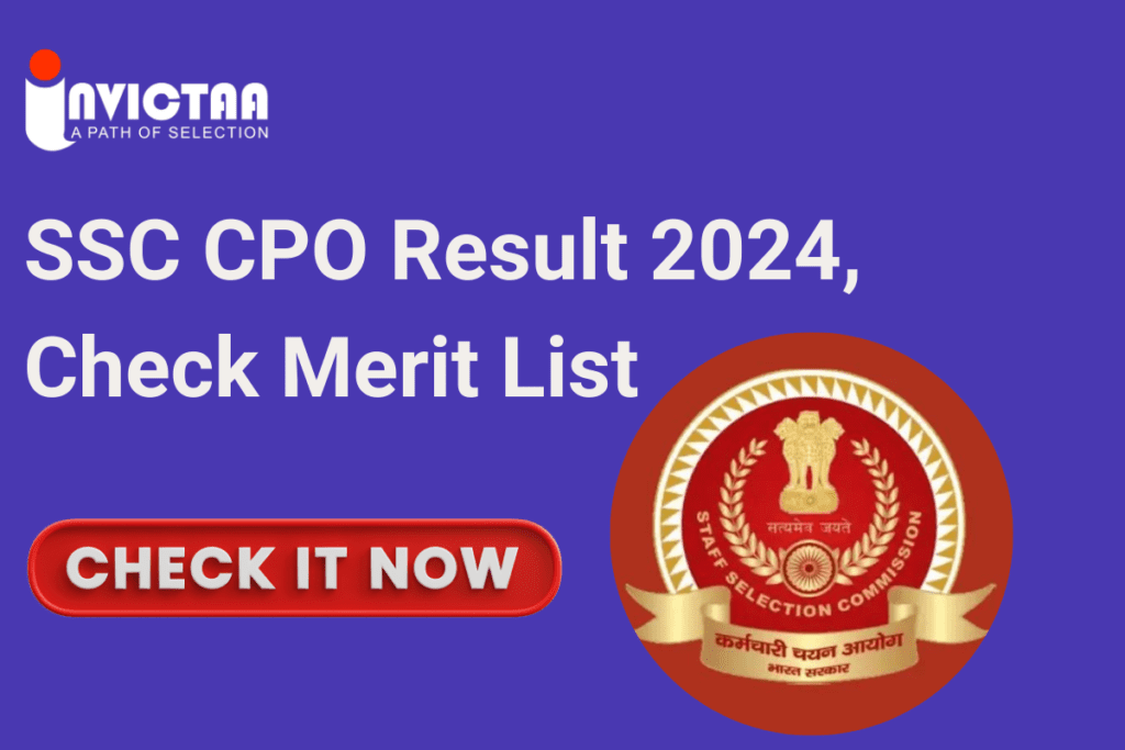 SSC CPO Result 2024 Check Delhi Police, Cut Off, Merit List
